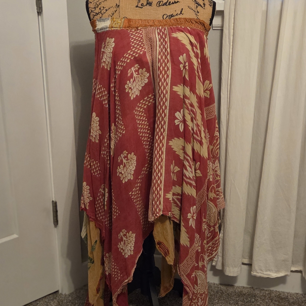 Artisan Pink Asymmetrical Maxi Dress High-Low Resort